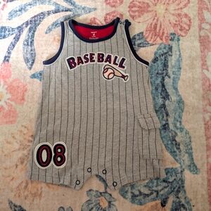 💥3/$24 Carter's‎ Gray Baseball Romper